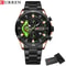 Curren Stainless Steel Mens Watch With Luminous Chronograph Dial 9