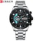 Curren Stainless Steel Mens Watch With Luminous Chronograph Dial 7