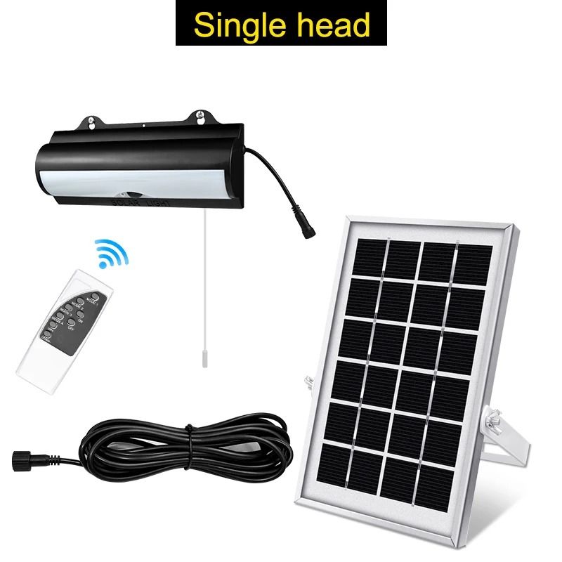 Upgraded Double Head Solar Pendant Light Motion Sensor LED Outdoor Light 6