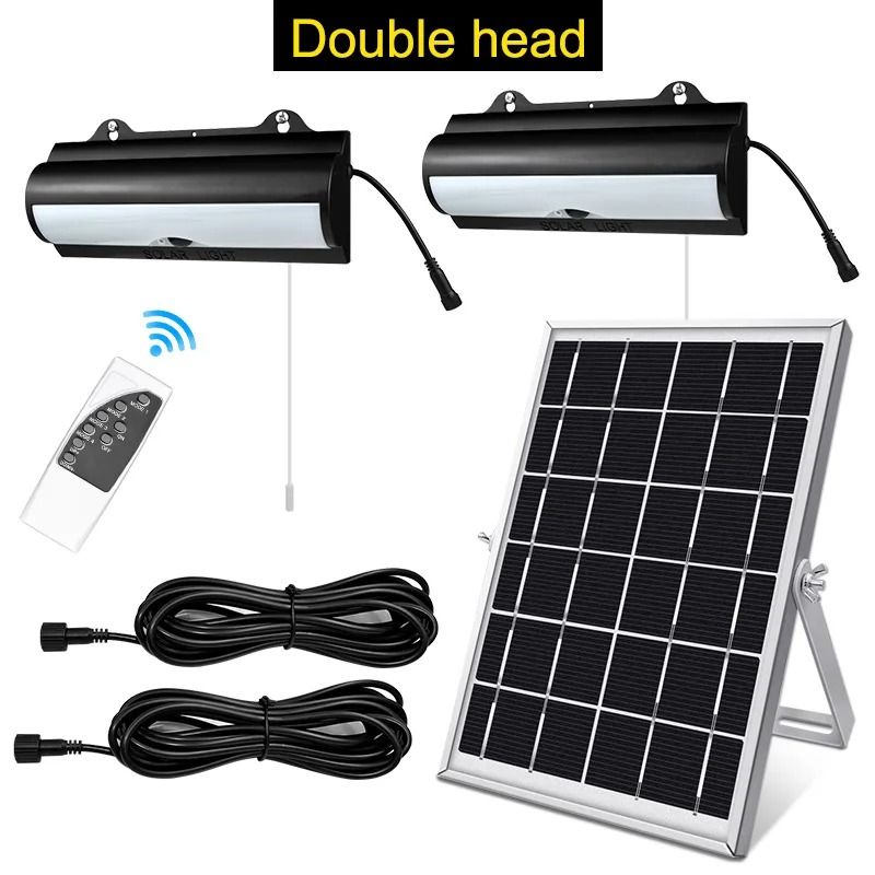 Upgraded Double Head Solar Pendant Light Motion Sensor LED Outdoor Light 7