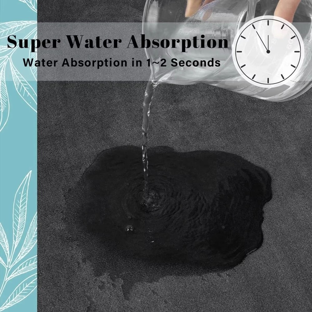 Absorbent Floor Mat Non Slip Coral Velvet Bath Mat 4