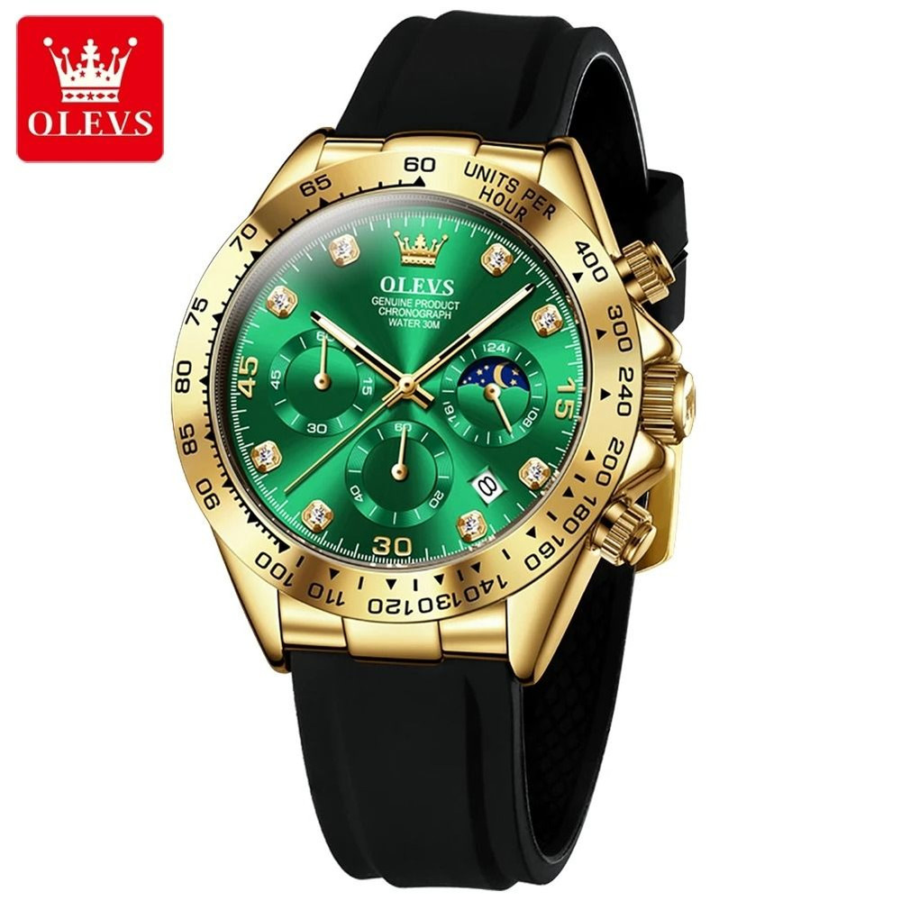 Olevs 2875 Luxury Men Watch Quartz Waterproof Luminous Sport Chronograph 10