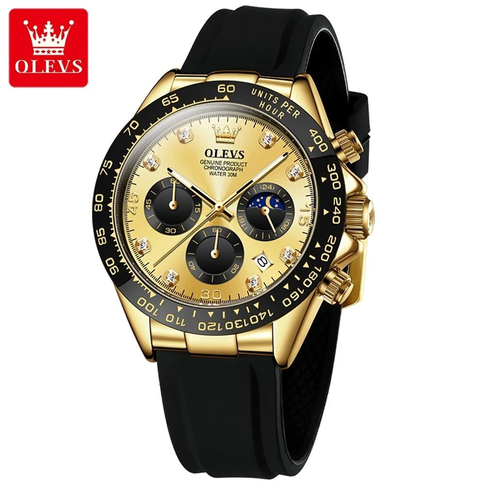 Olevs 2875 Luxury Men Watch Quartz Waterproof Luminous Sport Chronograph 11