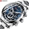 Curren Stainless Steel Chronograph Quartz Watch For Men With Water Resistant Design 0