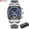 Curren Stainless Steel Chronograph Quartz Watch For Men With Water Resistant Design 1