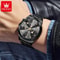 Olevs 3675 Mens Multifunction Chronograph Quartz Watch Moon Phase Design 3
