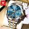Olevs 3675 Mens Multifunction Chronograph Quartz Watch Moon Phase Design 6
