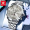 Olevs 3675 Mens Multifunction Chronograph Quartz Watch Moon Phase Design 12