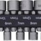 Nine Piece Hex Socket Set 5mm To 13mm Nut Driver Bits Kit 1
