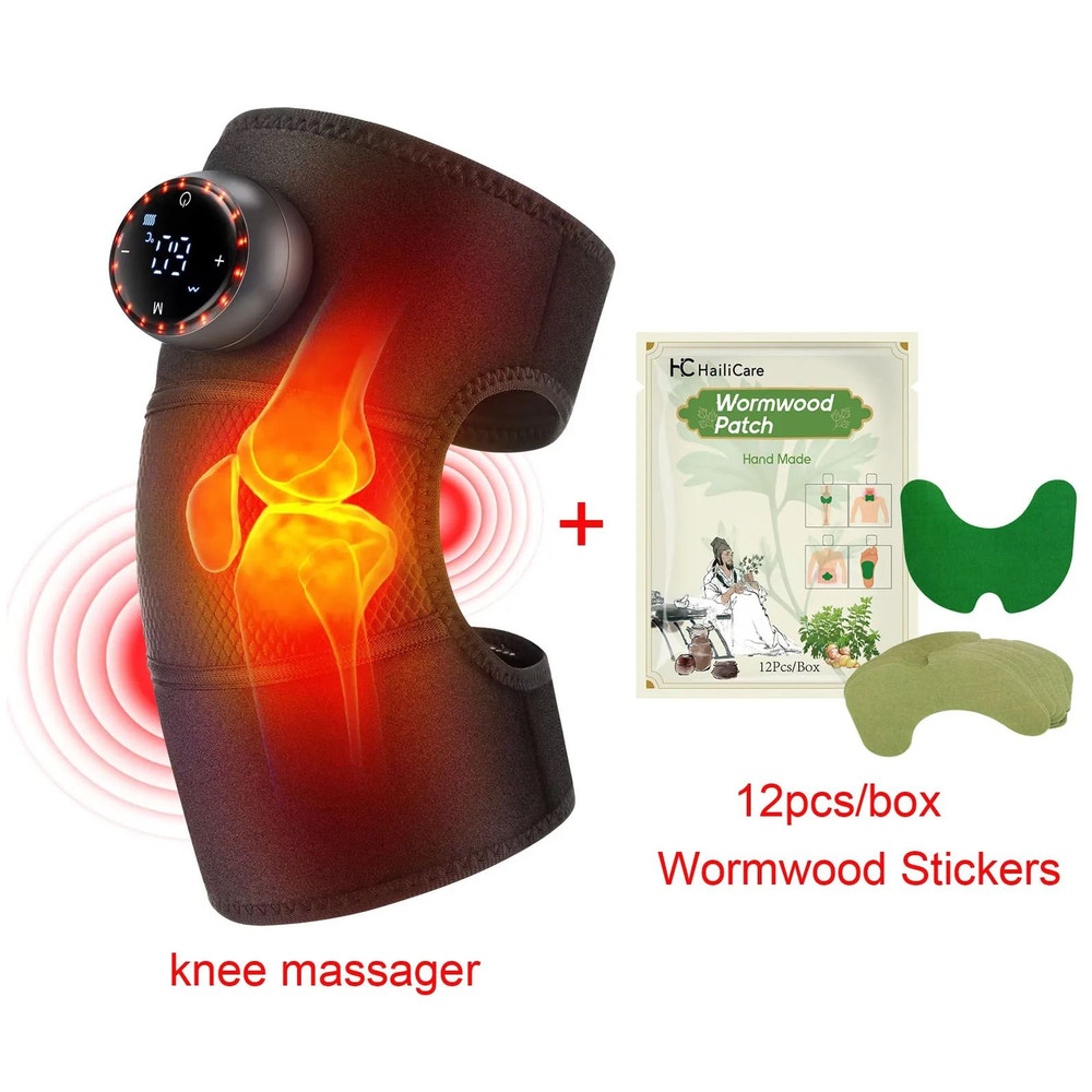 Cordless 3 In 1 Heating Knee Pad Massager With Adjustable Strap 8