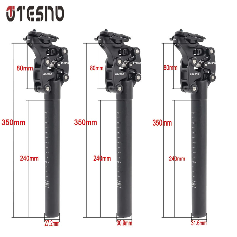 Tesno MTB Shock Absorber Dropper Seatpost With 50mm Manual Suspension 4