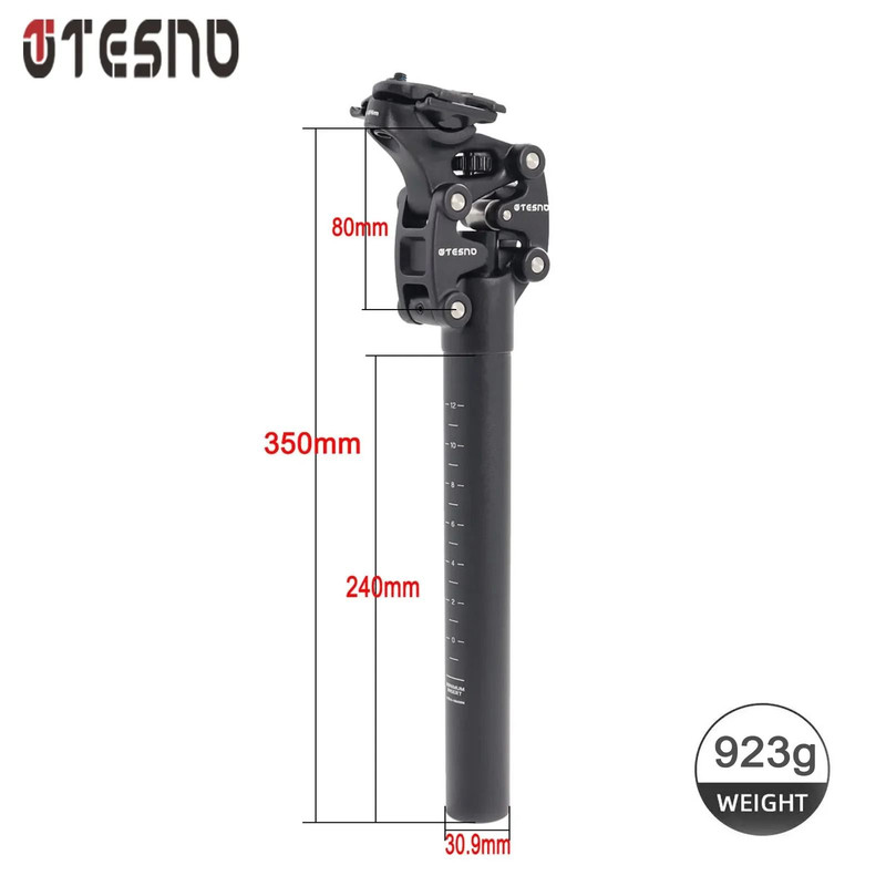 Tesno MTB Shock Absorber Dropper Seatpost With 50mm Manual Suspension 8