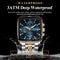 Poedagar Luminous Waterproof Chronograph Quartz Watch For Men Square Stainless Steel 2
