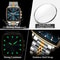 Poedagar Luminous Waterproof Chronograph Quartz Watch For Men Square Stainless Steel 3