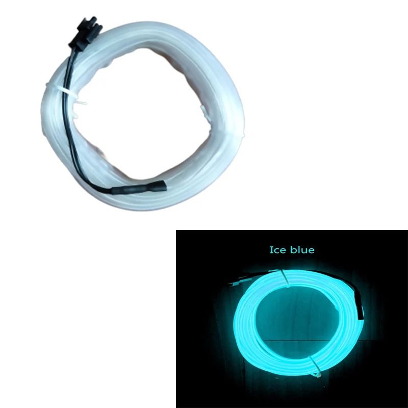 Car Interior LED Ambient Light Strip Cold Light Decorative Dashboard Lamp 6