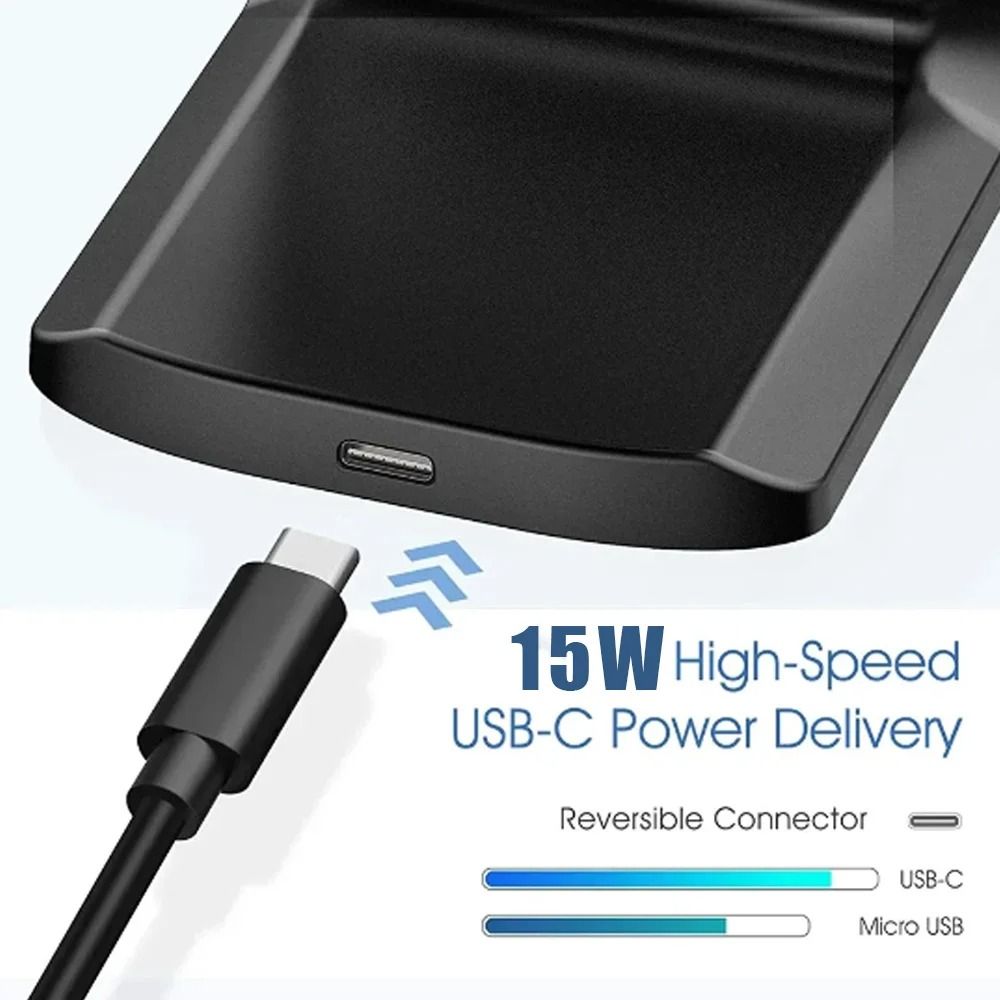 30W Dual Coil Wireless Charger Stand Fast Charging For IPhone And Samsung 2