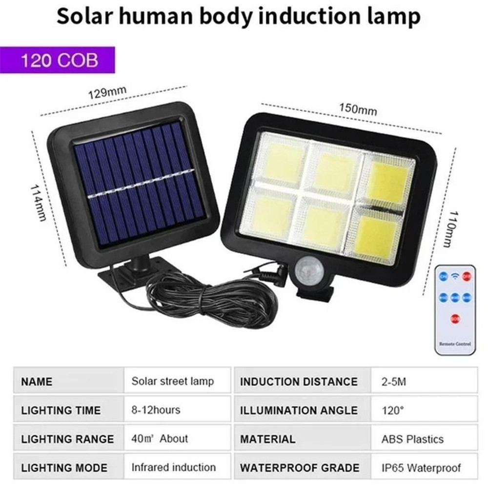 Solar Sensor Split Wall Lamp Waterproof Motion Garden Light With COB LEDs 8