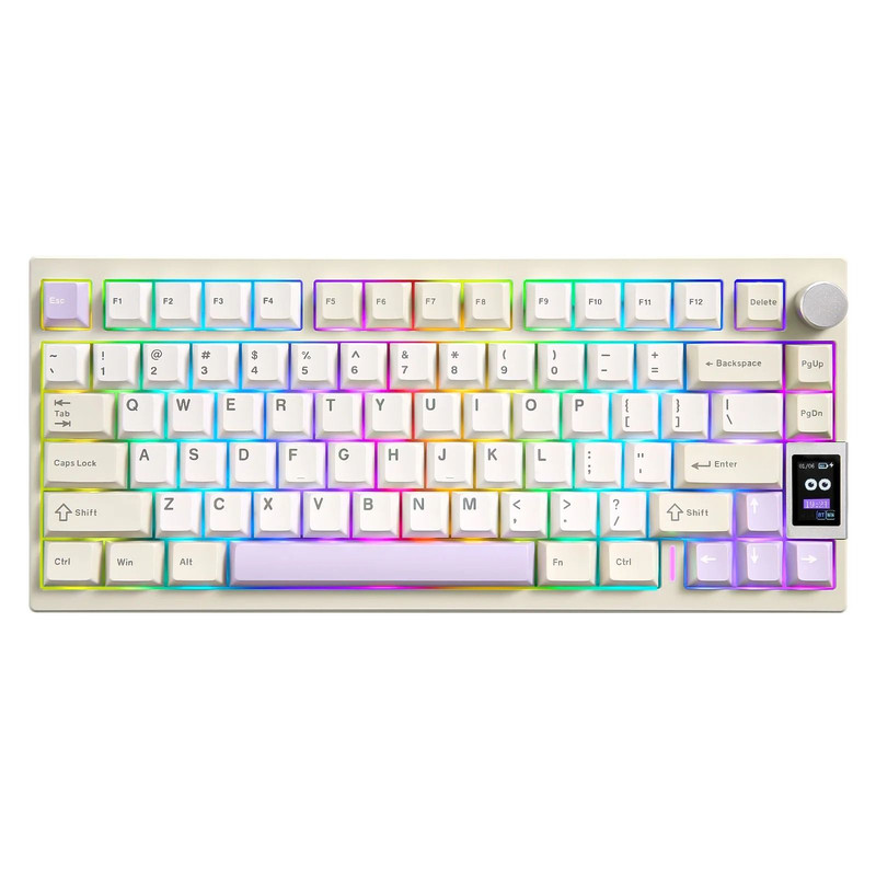 YUNZII AL80 Wireless Mechanical Keyboard Full Aluminum LCD Display 8