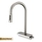 Luxury Gunmetal Brass LED Digital Display Kitchen Faucet Pull Out 6