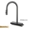 Luxury Gunmetal Brass LED Digital Display Kitchen Faucet Pull Out 7