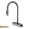 Luxury Gunmetal Brass LED Digital Display Kitchen Faucet Pull Out 8