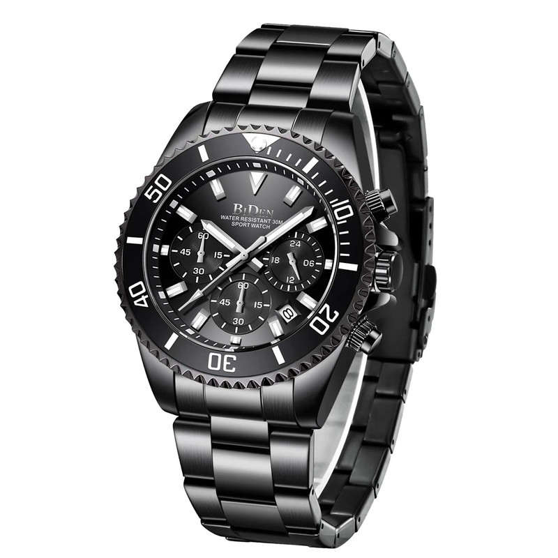 BIDEN Men Sports Chronograph Quartz Watch Waterproof 11