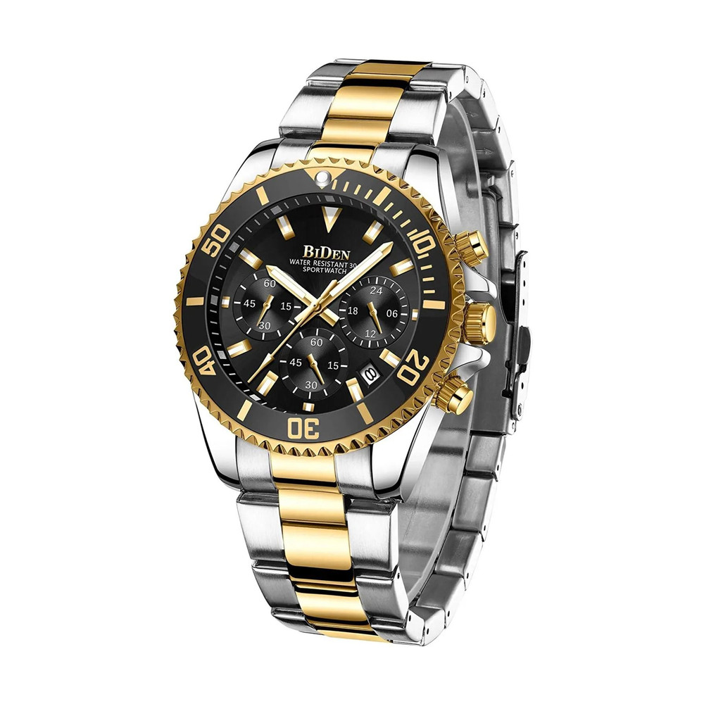 BIDEN Men Sports Chronograph Quartz Watch Waterproof 16