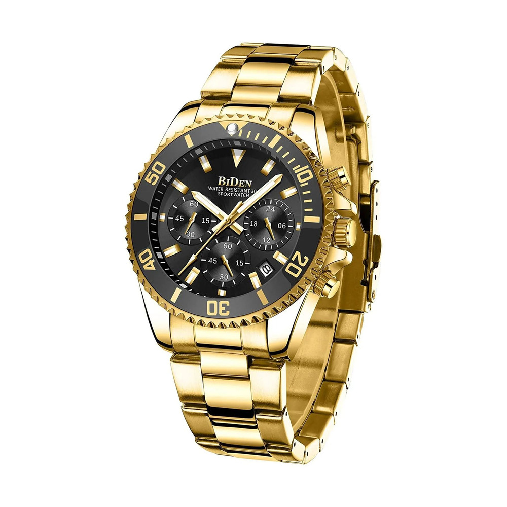 BIDEN Men Sports Chronograph Quartz Watch Waterproof 18