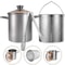 LMETJMA 3L Deep Fryer Pot Stainless Steel With Mesh Basket And Lid 0