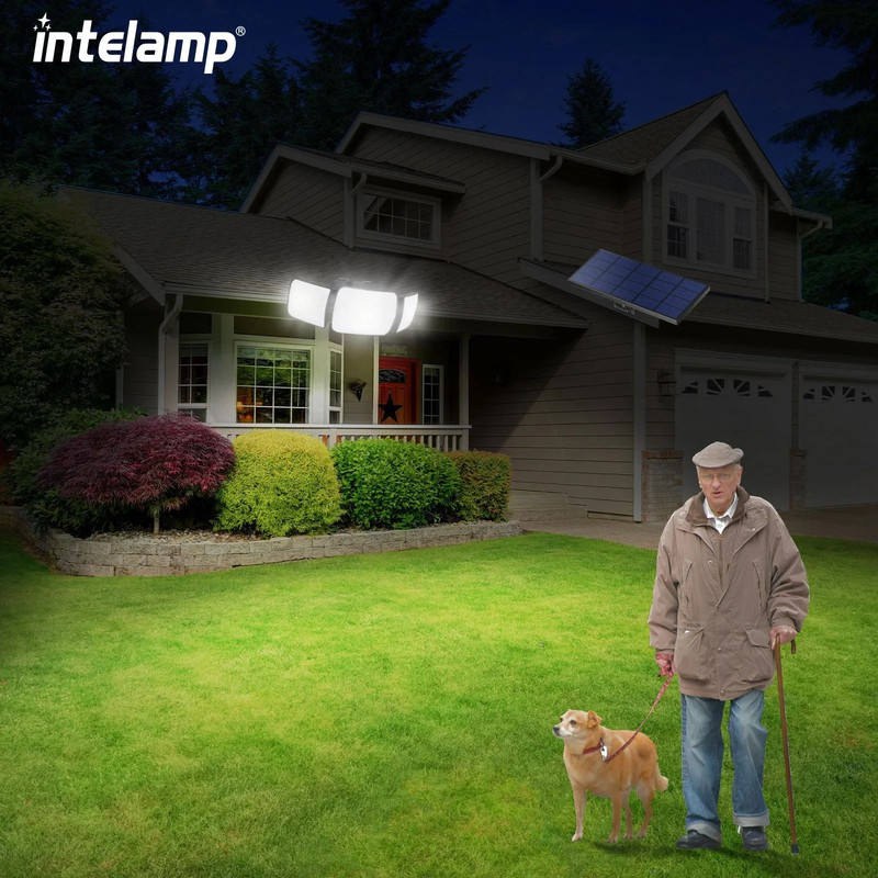 Solar Outdoor Motion Sensor Wall Street Lamp Waterproof 2