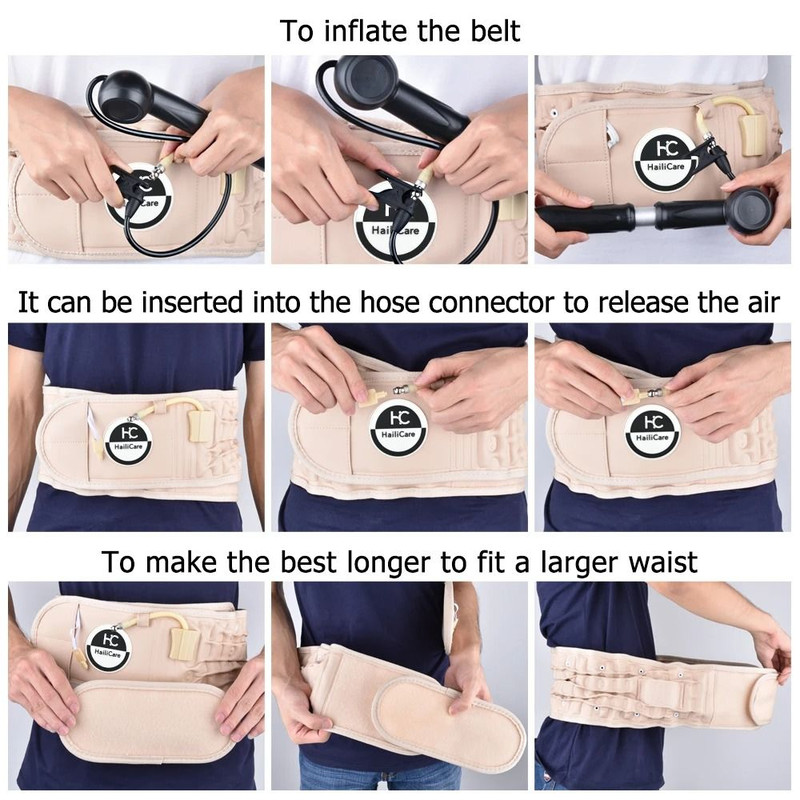 Lumbar Decompression Belt Inflatable Air Traction Back Support 5