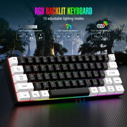 60 wired rgb backlit compact gaming keyboard