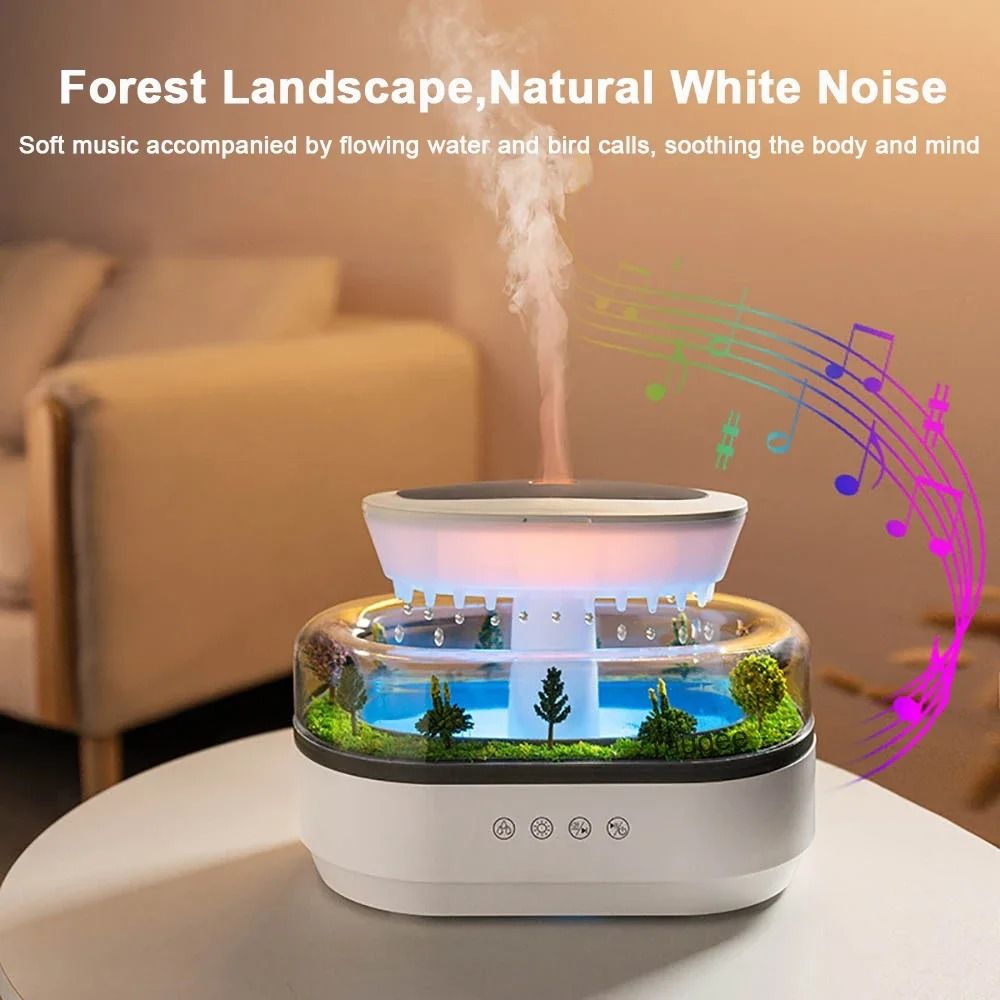 Raindrop Aroma Humidifier With Colorful Ambient Light 3