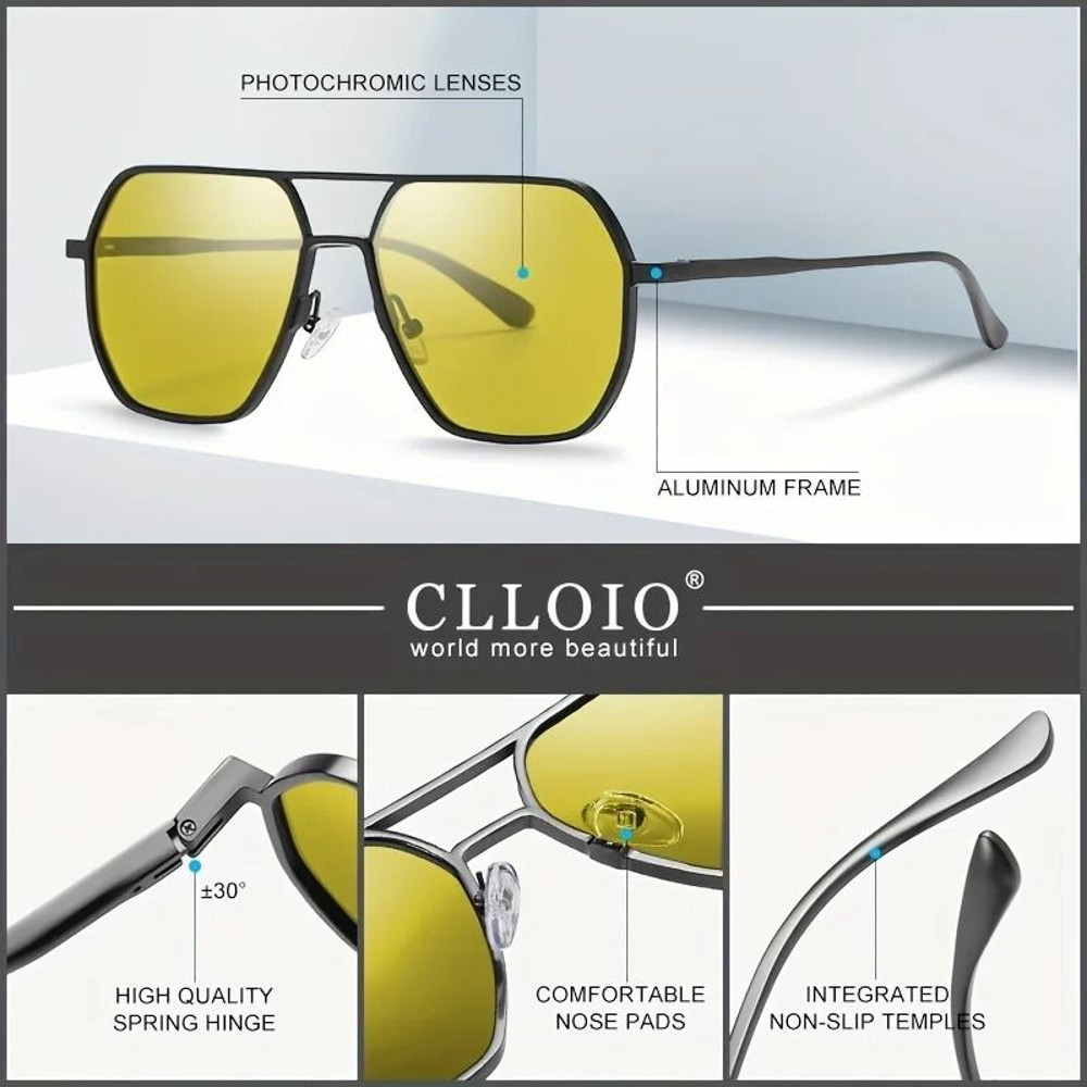CLLOIO Photochromic Polarized Driving Glasses UV400 3