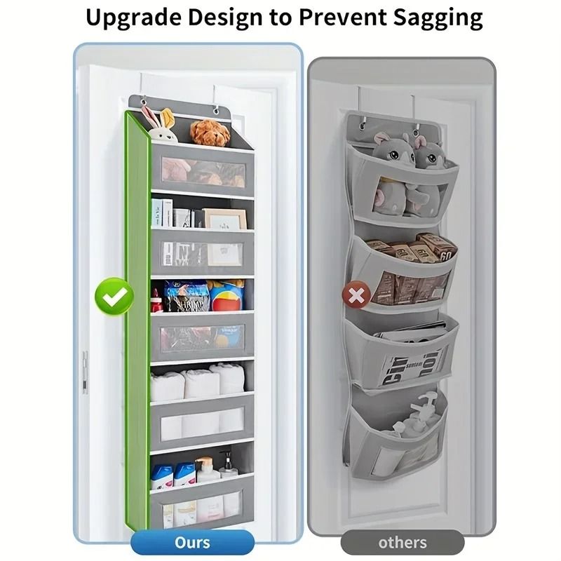 5 Shelf Hanging Storage Organizer With Large Pockets For Bedroom Bathroom And Closet 2