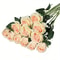 12 Piece Realistic Artificial Rose Bouquet For Home Decor 15