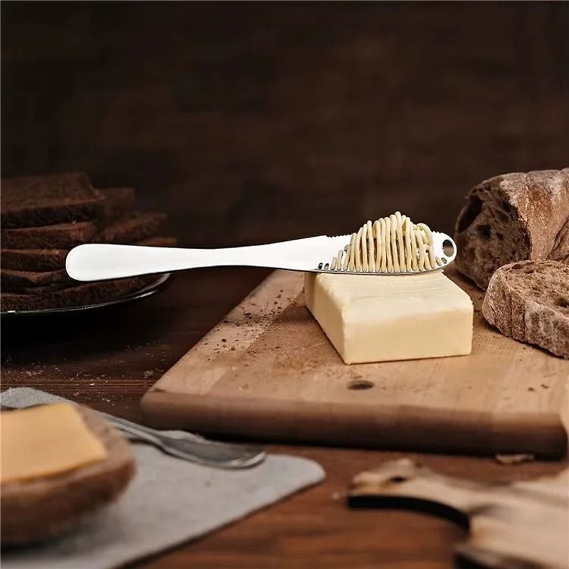 Stainless Steel Butter And Cheese Knife With Holes For Spreading And Cutting 4
