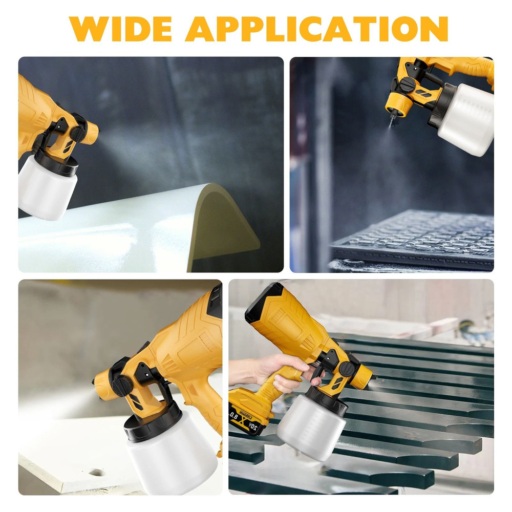 Cordless Paint Sprayer For Dewalt 18V 20V Battery 800ML 4
