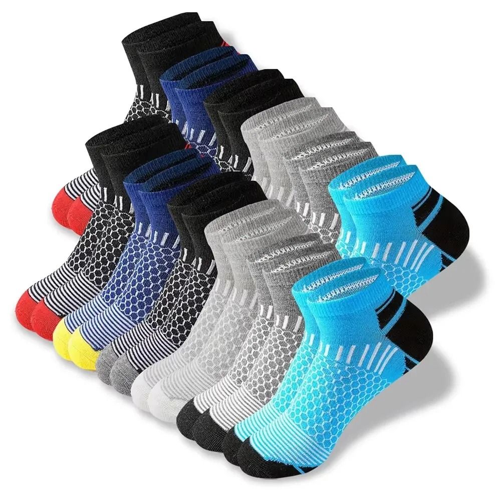 Mens Breathable Ankle Socks 5 Pair Set 8