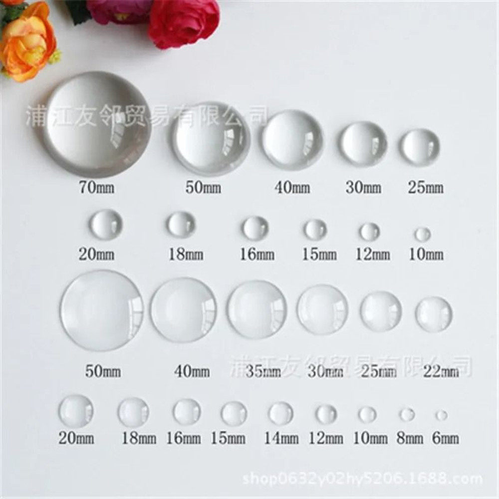 Aclovex Round Flat Back Glass Cabochon For DIY Jewelry 0