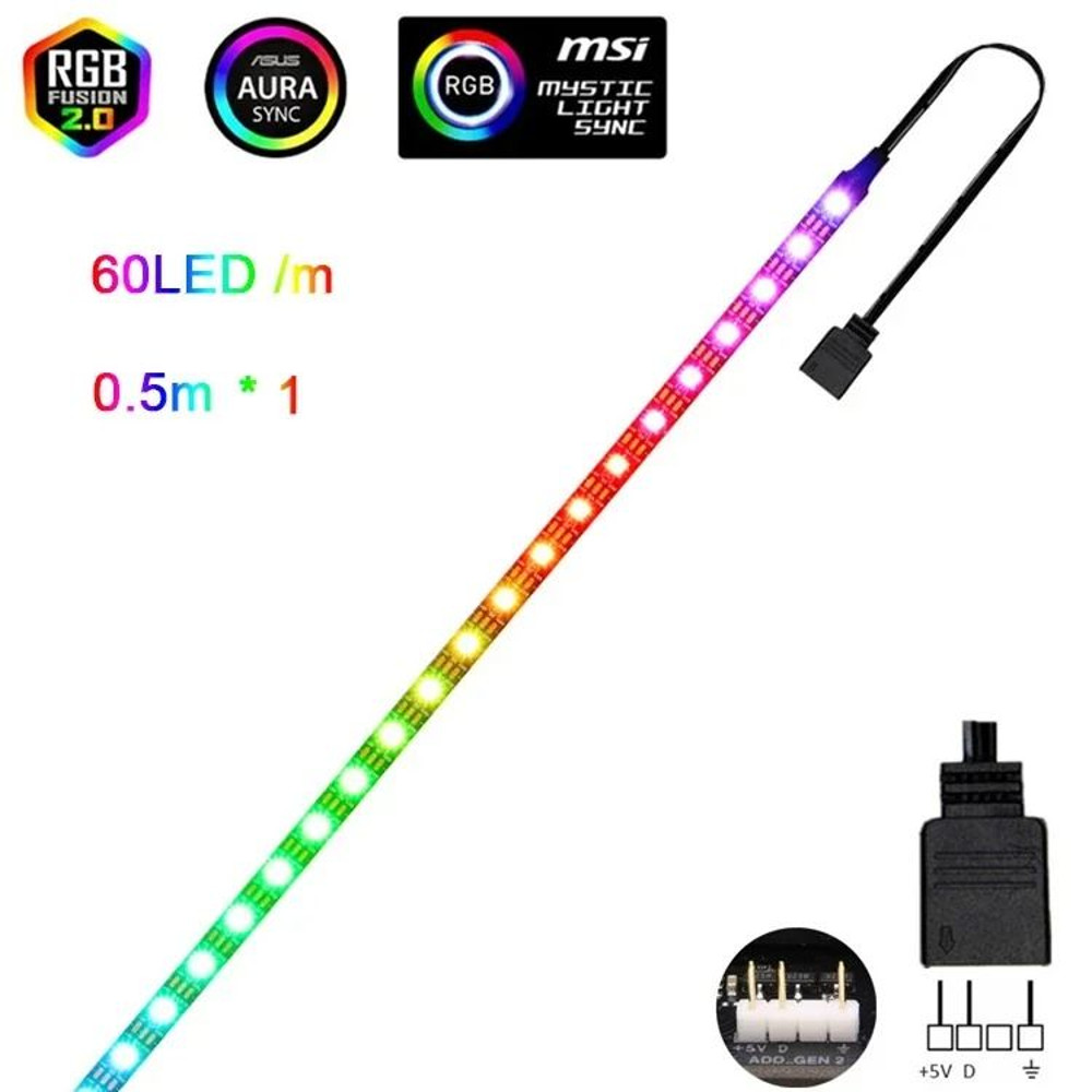 Addressable Rainbow WS2812B LED Strip Light 5V 8