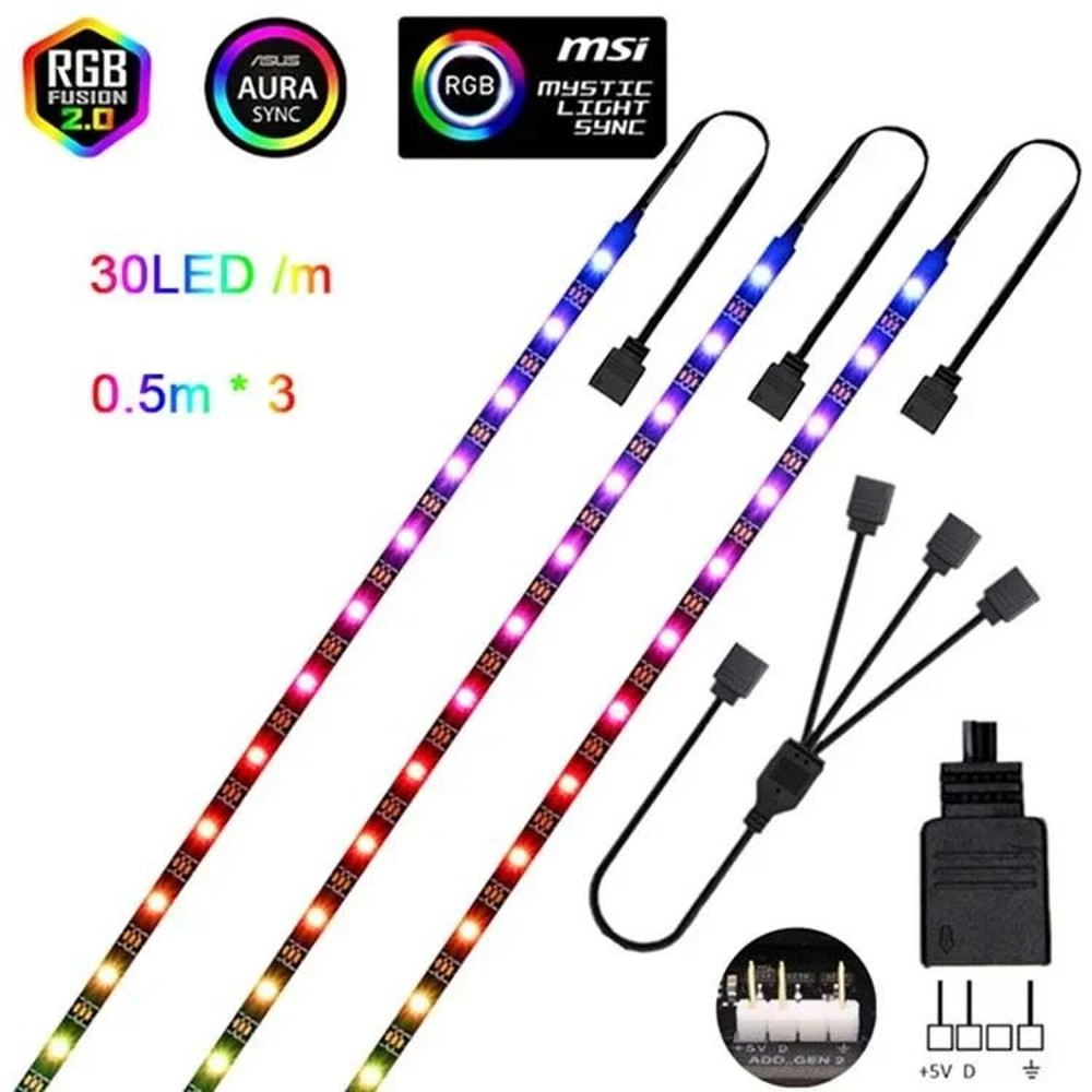 Addressable Rainbow WS2812B LED Strip Light 5V 16