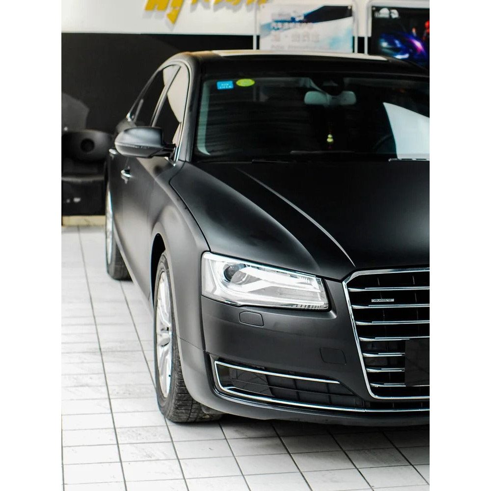 Black Matte Carbon Fiber Vinyl Film Wrap 4