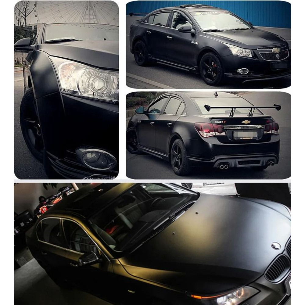 Black Matte Carbon Fiber Vinyl Film Wrap 5