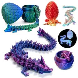 articulated dragon egg 3d printed desktop ornament