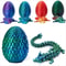 Articulated Dragon Egg 3D Printed Desktop Ornament 2