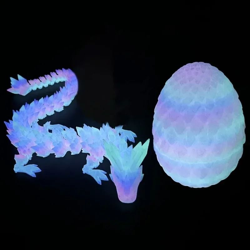 Articulated Dragon Egg 3D Printed Desktop Ornament 6