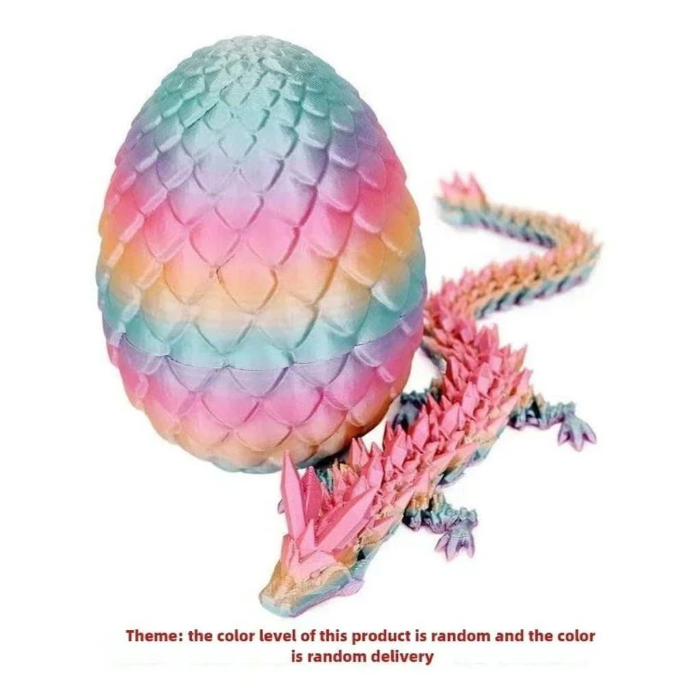 Articulated Dragon Egg 3D Printed Desktop Ornament 11