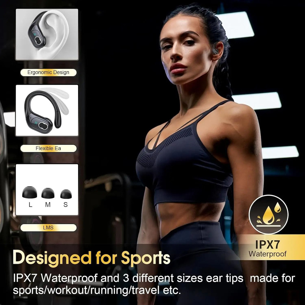 TWS Sports Bluetooth Earbuds LED Touch Headset 1
