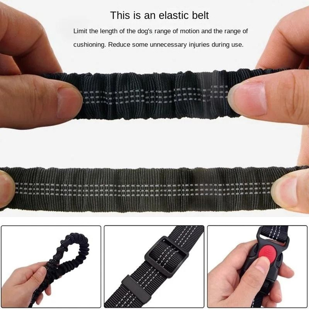 Hand Free Dog Leash Waist Belt Chest Strap Set 1